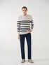 LC Waikiki Turtle Neck Long Sleeve Striped Men's Tricot Sweater